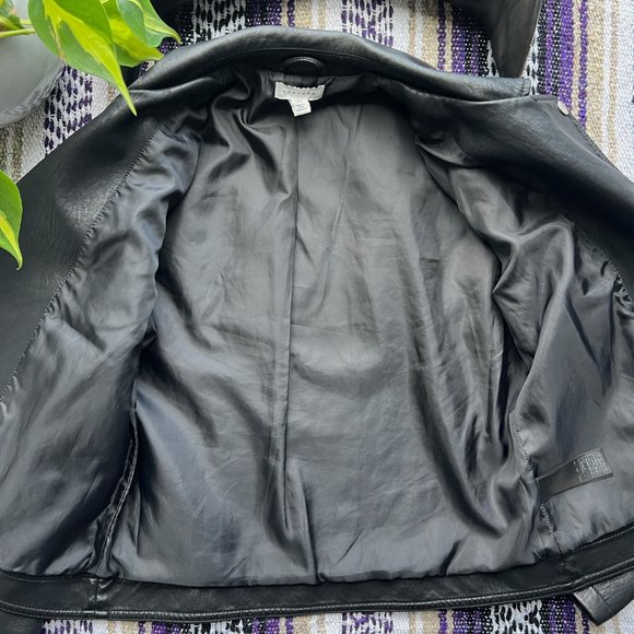 TOPSHOP Faux Leather Biker Jacket - Picture 8 of 13